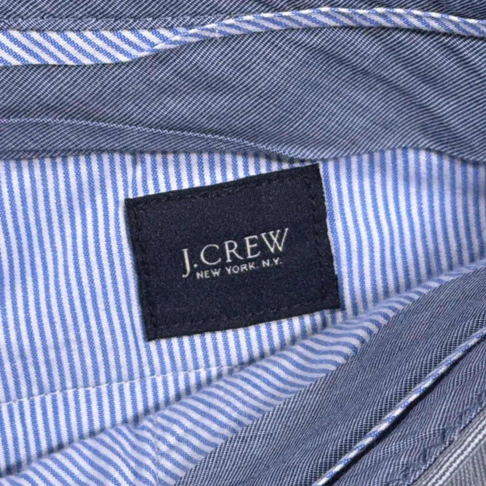 J.Crew Pants Mens 36x30 Blue Seersucker Classic Fit Cotton Chino Trousers